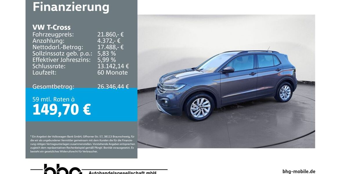 VW T-Cross 39.310 km 21.360 &euro; Ettlingen 76275