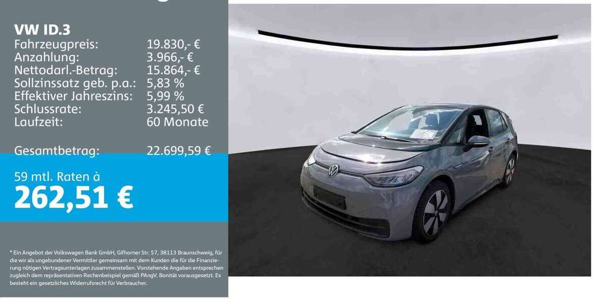 VW ID.3 24.030 km 19.830 &euro; Ettlingen 76275