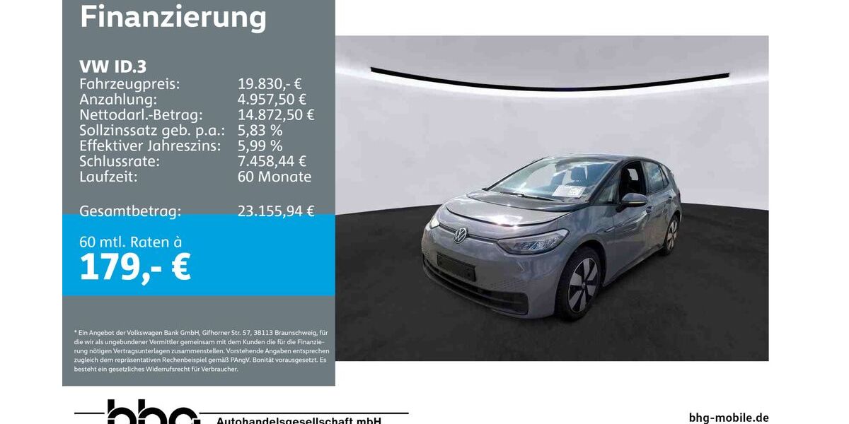 VW ID.3 24.030 km 19.830 &euro; Ettlingen 76275