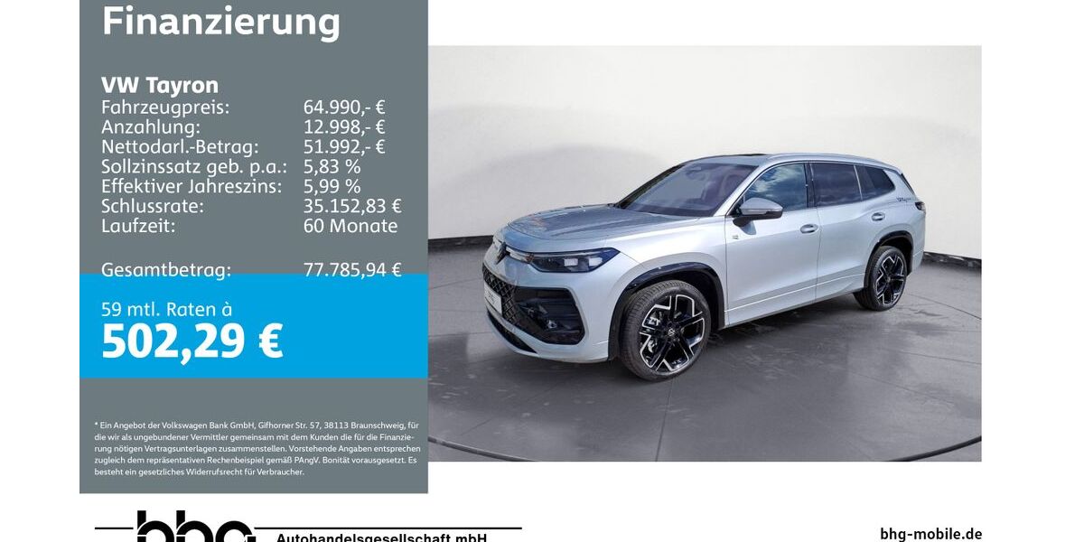 VW Tayron 1.464 km 64.990 &euro; Ettlingen 76275